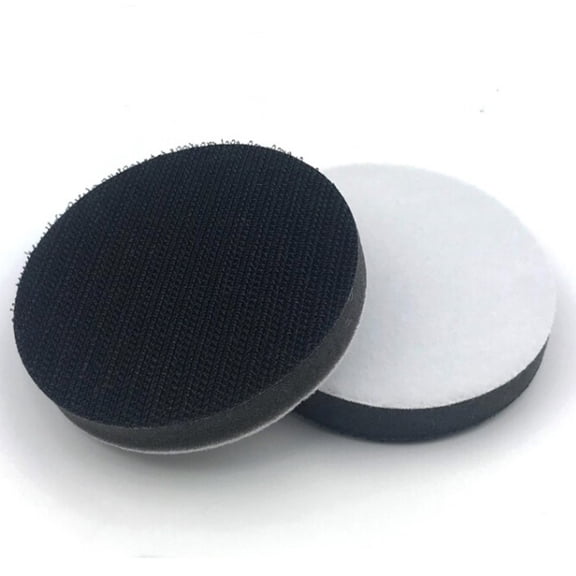 2 Pcs 3 Inch Soft Sponge Interface Pads for Hook&Loop Sanding Discs, 75mm Backer Pad with 10mm Thick Foam for Polisher Sander Parts Black White
