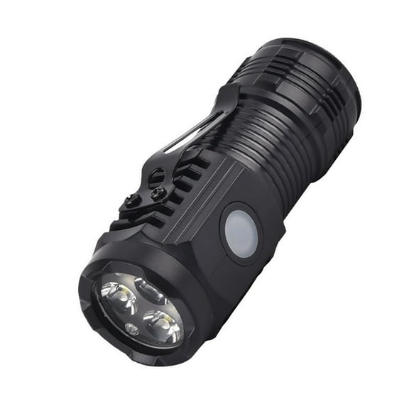 2 Pcs 3 LED Magnetic Flashlight - High Brightness Emergency Light, Portable Durable Plastic Flashlight for Camping Hiking Power Outage, Non-Slip Grip