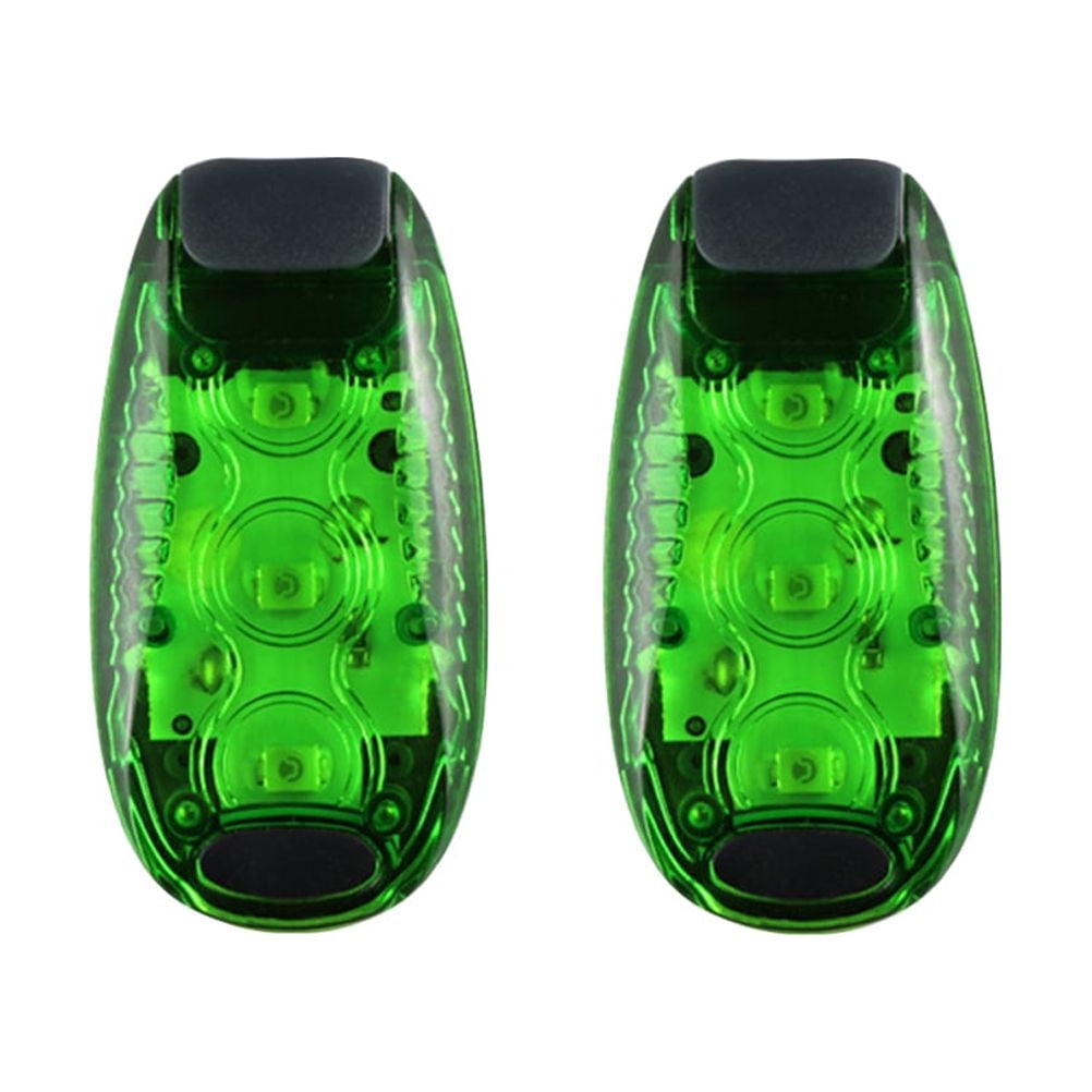 2 Pcs 3 LED Safety Light Multifuntional Clip On Strobe Running Lights