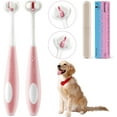 thumbnail image 1 of 2 Pcs 3-Sided Dog Toothbrush, Puppy Toothbrushes, Ultra Soft Nano Bristles, Suitable for Teeth with Sensitive Gums, Pet Dental Care Oral Hygiene, for Small and Medium Dogs, 1 of 5