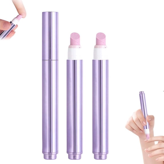 2 Pcs 3-in-1 Nail Care Pen Cuticle Oil Pen with Ceramic Cuticle Pusher Moisturize Strengthen Nails Portable Nail Oil Pen for Dry Cracked Nails & Hangnails, Daily Manicure Care