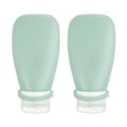 thumbnail image 1 of 2 Pcs 3 oz Silicone Squeeze Bottle, Refillable Travel Bottles Leak Proof Containers for Toiletries, Dark Green, 1 of 7