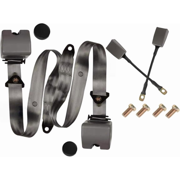 2 Pcs -3 pt Pads Adjustable Retractable Laps Straps Universal Replacement Set for Go Kart,Club Golf Cart,Minivan Van,UTV, VR, Buggies,Pickup,Truck for Modification Belt Cover Kit
