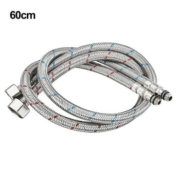 2 Pcs 304 Stainless Steel Flexible Hot and Cold Mixer Water Tube Hose Pipe