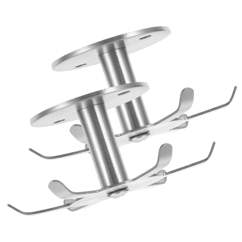 2 Pcs 304 Stainless Steel Kitchen Utensil Storage Ceiling-mounted Six ...
