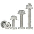 thumbnail image 1 of 2 Pcs 304 Stainless Steel Large Flat Head Hex Socket Set Screws for Machining Fittings M10x60mm., 1 of 4