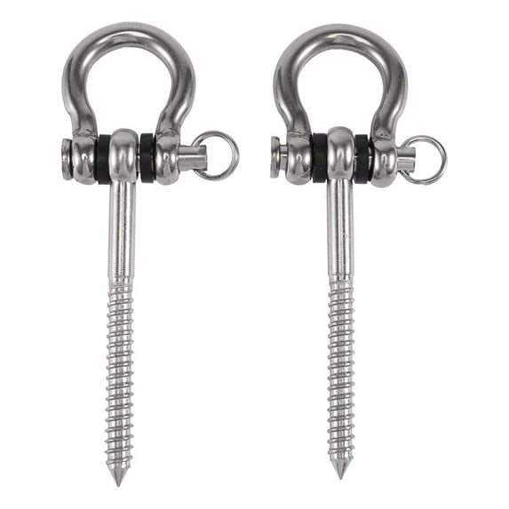 2 Pcs 304 Stainless Steel Screw Bracket Heavy Duty 180° Swing Hangers Yoga Hammock Chair Sandbag Hardware Sets