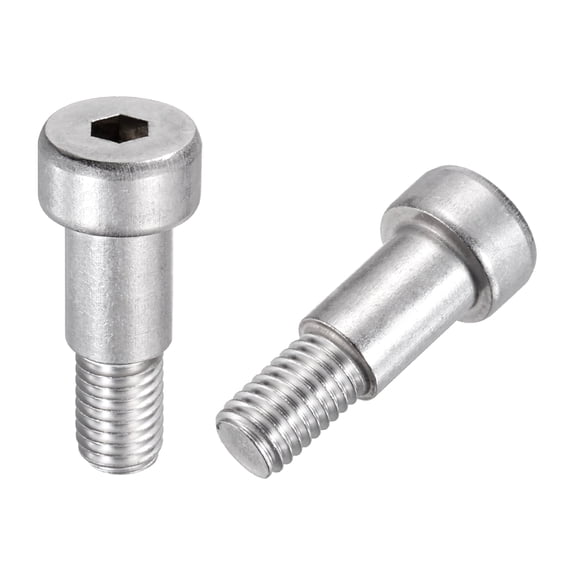 2 Pcs 304 Stainless Steel Shoulder Bolt 12mm Shoulder Dia 16mm Shoulder Length M10x1.5 Thread Hex Socket Shoulder Bolts for Hydraulic Injection Molding Machinery Industries