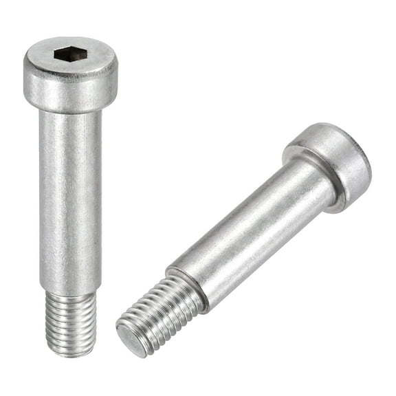 2 Pcs 304 Stainless Steel Shoulder Bolt 12mm Shoulder Dia 40mm Shoulder Length M10x1.5 Thread Hex Socket Shoulder Bolts for Hydraulic Injection Molding Machinery Industries