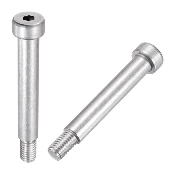 Uxcell 2Pcs 304 Stainless Steel Shoulder 12Dia 65mm M10x1.5 Hex Socket Bolts Hydraulic Injection Molding Machinery