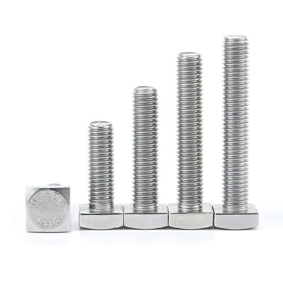 2 Pcs 304 Stainless Steel Square Head Structural Bolts Screws M8x45mm.