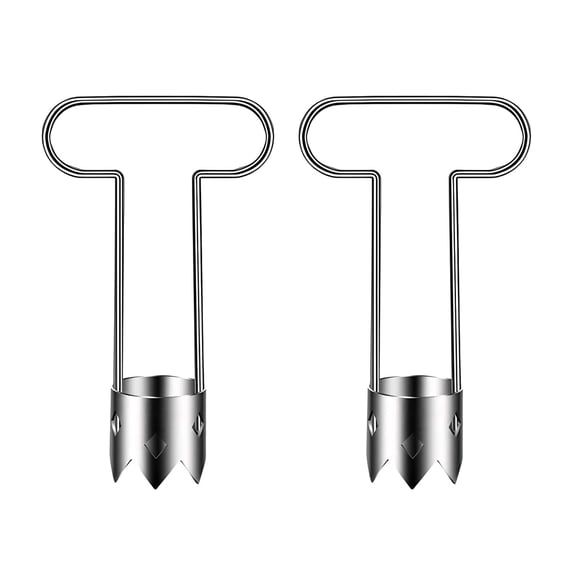 2 Pcs 304 Stainless Steel T - Shaped Fruit Corers, Apple Pear Coring Tool with Sharp Blades for Kitchen, Fruit Prep, Home Cooking, Packed in Kraft Paper Box