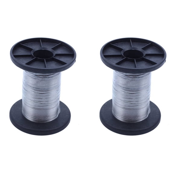 2 Pcs 30M 304 Stainless Steel Wire Roll Single Bright Hard Wire Cable, 0.3Mm