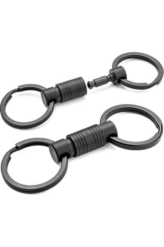 2 Pcs 360 Rotatable Titanium Alloy Quick Release Keychain, Pull-apart Detachable Heavy Duty Key Holder with Key Ring for Car Keys