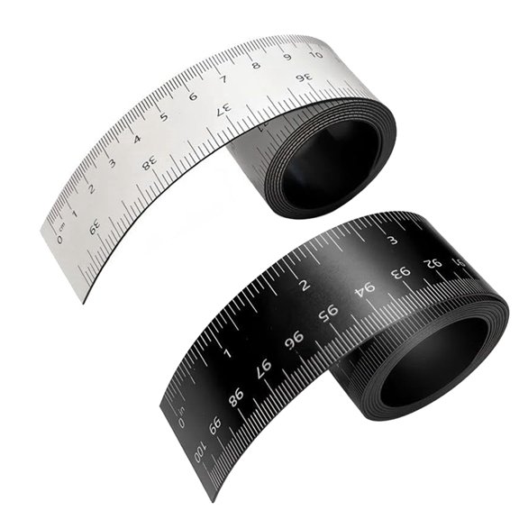 2 Pcs 39.37 Inch Magnetic Ruler Flexible Ruler with Inches and Centimeters Magnet Measuring Tape for Lathes, Workshops