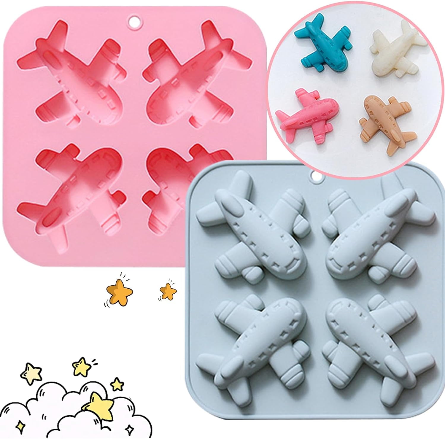 2 Pcs 3D Fish Shaped Chocolate Molds Silicone,Food Grade Silicone Gummy