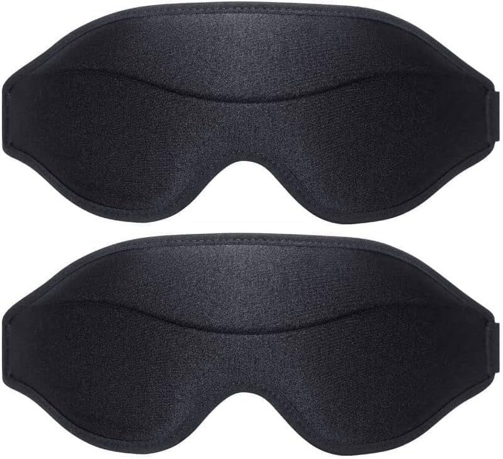 2 Pcs 3D Sleep Masks - Contoured Cup Eye Masks for Side Sleepers, Light Blocking for Men and Women - Perfect for Travel, Office Nap, Fits Most People