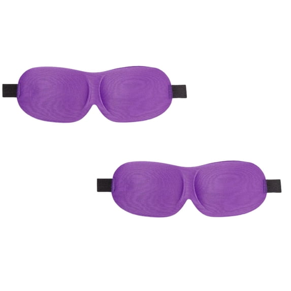2 Pcs 3D Sleeping Eye Masks for Sleeping Eyelash Extensions, Lash Protector Cupped Molded Night Sleep Masks, Soft Silk Lightweight Contoured Masks Eye Cover for Travel, 3.54x9.06 Inch, Purple