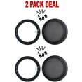 thumbnail image 1 of 2 Pcs 4.5" Inch Car Speaker Woofer Steel Mesh Grill with Speed Clips and Screws, 1 of 3