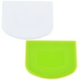 thumbnail image 1 of 2 Pcs 4.72"x3.74" Dough Scraper Bowl Scraper Food-safe Plastic Dough Cutter Flexible Plastic Scraper Practical Bench Scraper Multipurpose Food Scrappers for Bread Dough Cake Fondant Icing, Green, 1 of 3