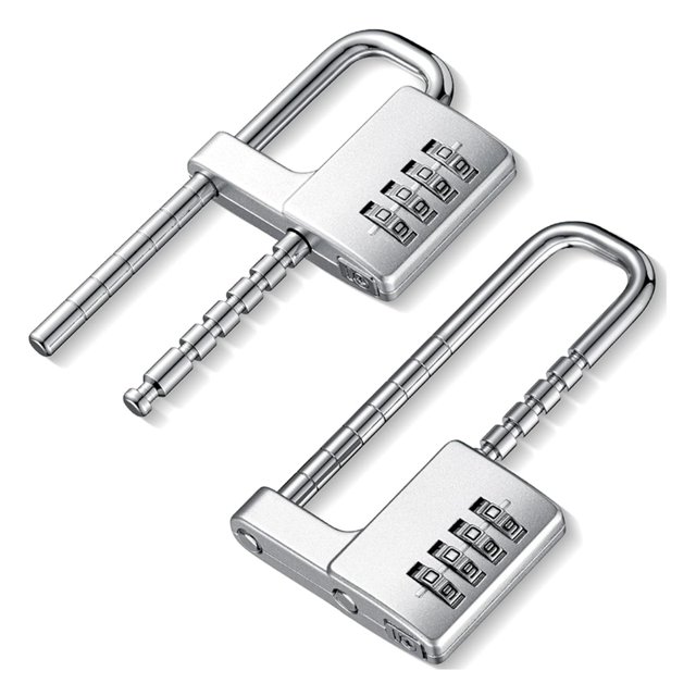 2 Pcs 4 Digit Combination Lock Code Lock U Shaped Gym Locker