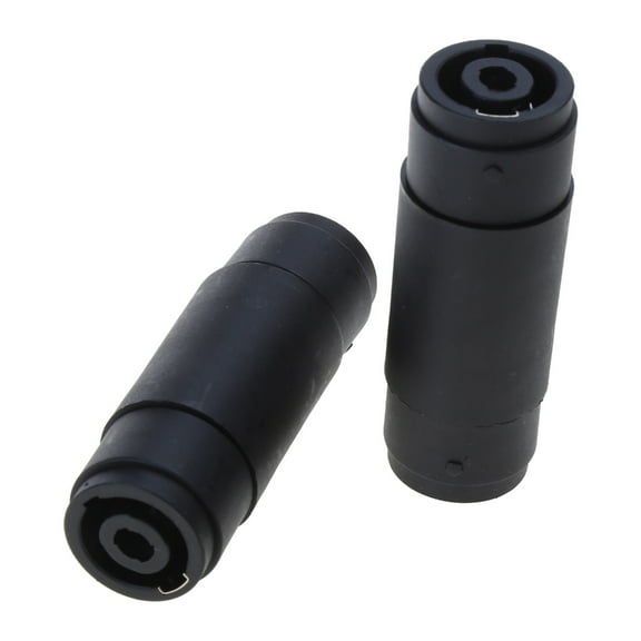 2 Pcs 4-Pin Pole Female To Female Speakon Coupler Adapter o Cable Connector