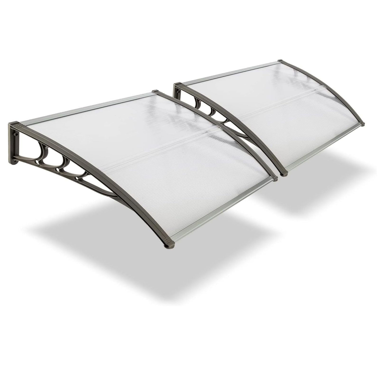 2 Pcs 40" x 32" Door Window Awning Exterior, Polycarbonate Cover Entry