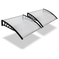 2 Pcs 40" x 40" Door Window Awning Exterior, Polycarbonate Cover Entry