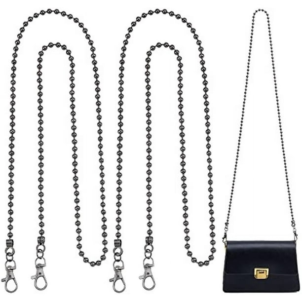 2 Pcs 47.6 Chain Bag Straps Gunmetal Iron Ball Chain Bag Straps Replacement Round Chain Strap for DIY Metal Shoulder Cross Body Bag Hand Bag Purse Making Walmart Business Supplies