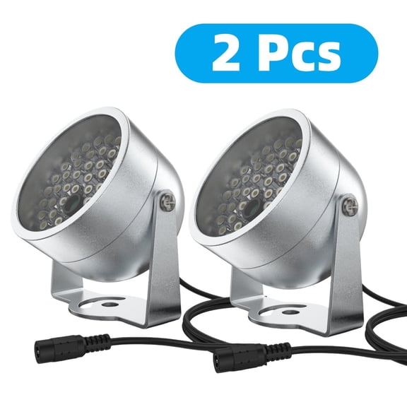 2 Pcs 48LED Illuminator IR Infrared Night Vision Light Compatible with Security CCTV Camera