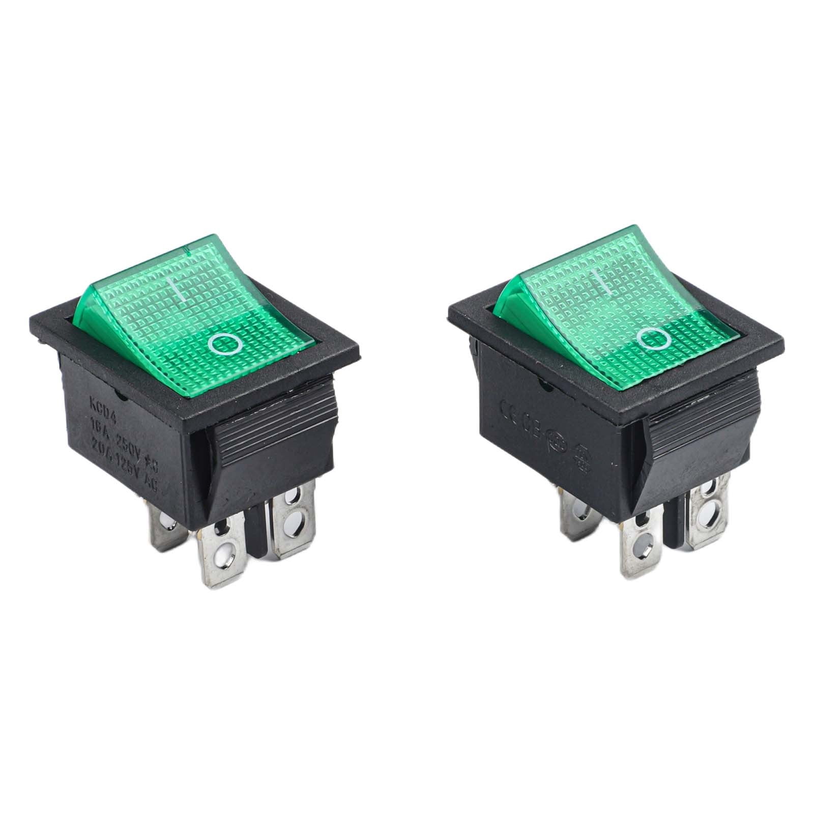 2 Pcs 4Pin Rocker Switches Kcd4, Rated At 30A 250V And 35A 125V ...