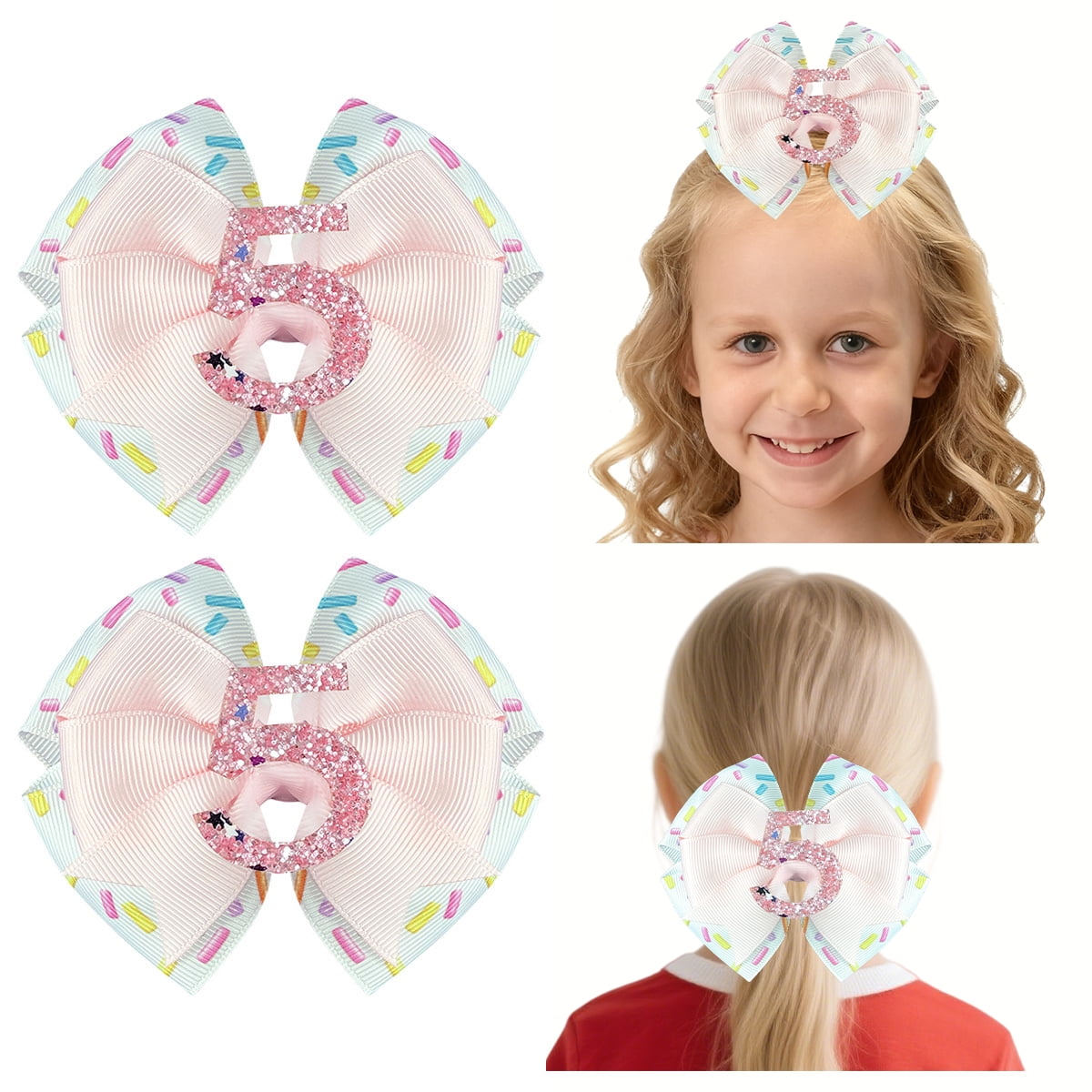 60pcs 3 Inch Hair Bows For Toddler Girls Kids Clips | Desertcart Seychelles, image size:1200x1200