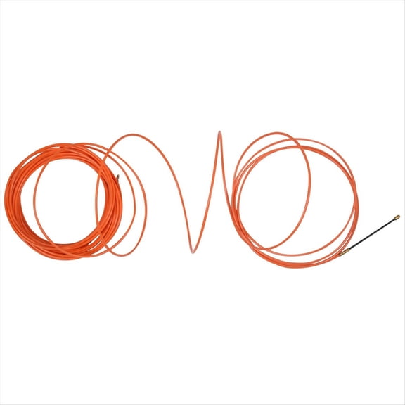 2 Pcs 4mm 15 Meter Orange Guide Device Nylon Electric Cable Push Pullers Duct Snake Rodder Fish Tape Wire