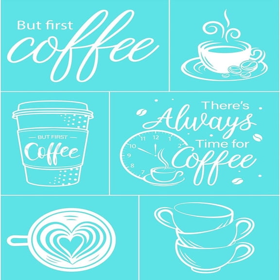2 Pcs 5.5x7.6 Inch Self-Adhesive Silk Screen Printing Stencil Cup Pattern Reusable Mesh Transfer Silk Screen Stencils for DIY