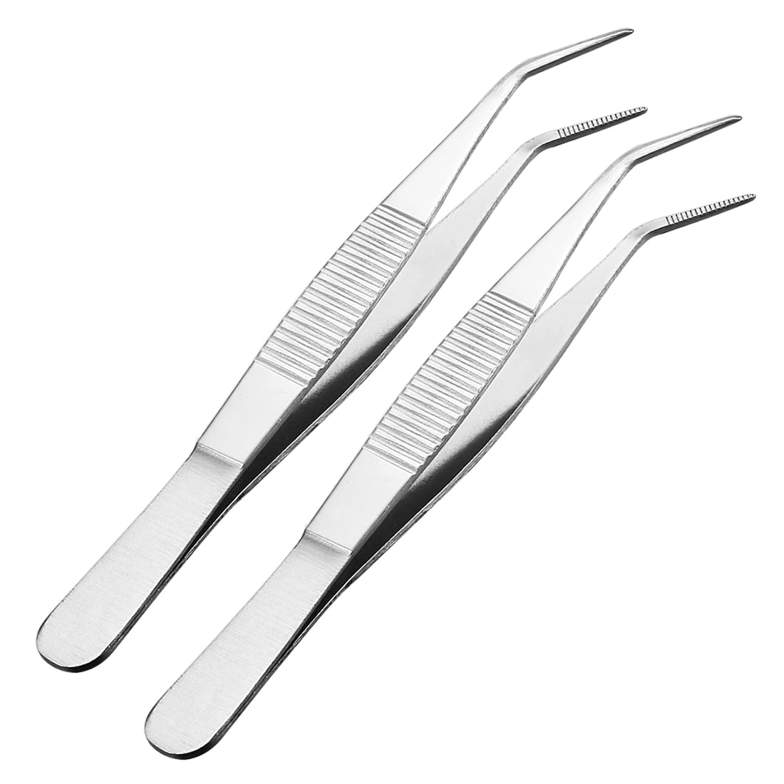 Stainless Steel Tweezers Point Serrated Tips 6 Curved for Art Class Supplies DIY Tool