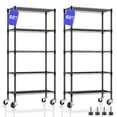 thumbnail image 1 of 2 Pcs 5-Tier Adjustable Metal Wire Shelving,750 lbs Capacity Heavy Duty Storage Shelves, 14"D x 30"W x 60"H,Heavy Duty Steel Wire Rack Storage Shelves for Kitchen, Garage, 1 of 8