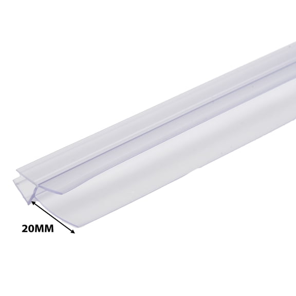 2 Pcs 50cm Transparent PVC Seal Gap Door Weatherstrip Bath Shower Screen Door Seal Strip for Shower Room Glass Bottom Windproof