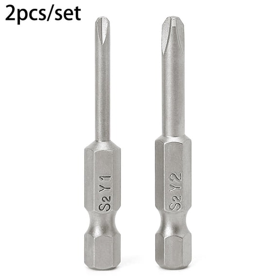 2 Pcs 50mm Hex Shank for Tri-wing Y Tip Head Screwdriver Bits Set