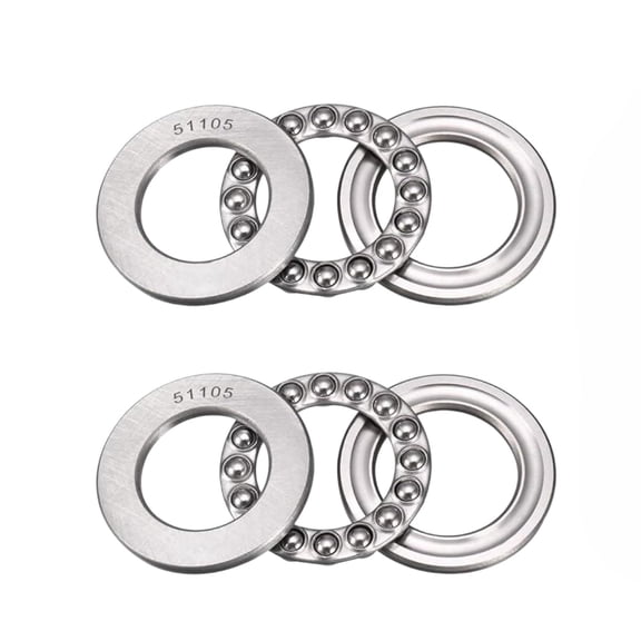2 Pcs 51105 Thrust Ball Bearings, 25mm Bore 42mm OD 11mm Width GCr15 Thrust Bearing for Wind Spinners