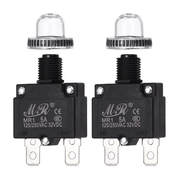 RKURCK 5 Amps Disjoncteurs Tthermiques 125/250V AC 32V DC Bouton Poussoir Réinitialisation Manuelle Interrupteur de Protection Contre les Surcharges 5A 2 Pcs RKURCK 5 Amps Disjoncteurs Tthermiques 125/250V AC 32V DC Bouton Poussoir Réinitialisation Manuelle Interrupteur de Protection Contre les Surcharges 5A 2 Pcs