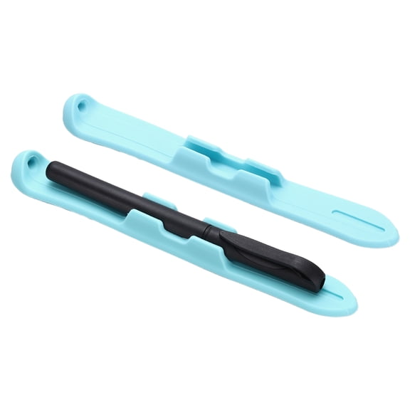 2 Pcs 6.9'' Silicone Pencil Holder with Strong Adhesive Slim Grip Sleeve for Apple Pencil 1st 2nd Generation Air Pro Mini Tablets, Blue