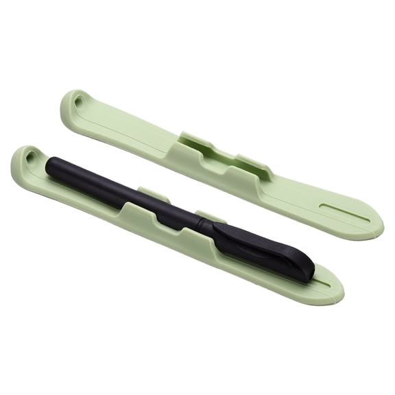 2 Pcs 6.9'' Silicone Pencil Holder with Strong Adhesive Slim Grip Sleeve for Apple Pencil 1st 2nd Generation Air Pro Mini Tablets, Green