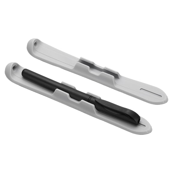 2 Pcs 6.9'' Silicone Pencil Holder with Strong Adhesive Slim Grip Sleeve for Apple Pencil 1st 2nd Generation Air Pro Mini Tablets, Grey
