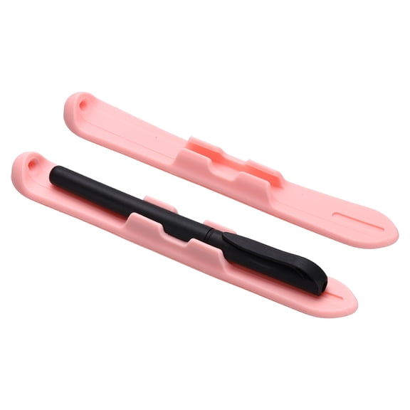 2 Pcs 6.9'' Silicone Pencil Holder with Strong Adhesive Slim Grip Sleeve for Apple Pencil 1st 2nd Generation Air Pro Mini Tablets, Pink