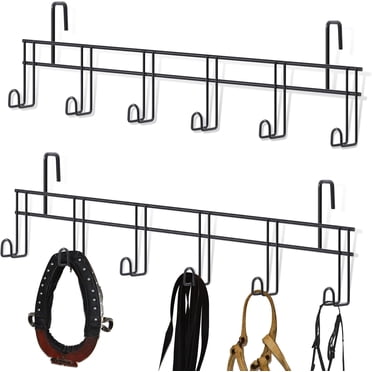 Mlijzard Horse Bridle Hooks 6-Pack - 15kg Wall Mounted Tack Rack For Stables