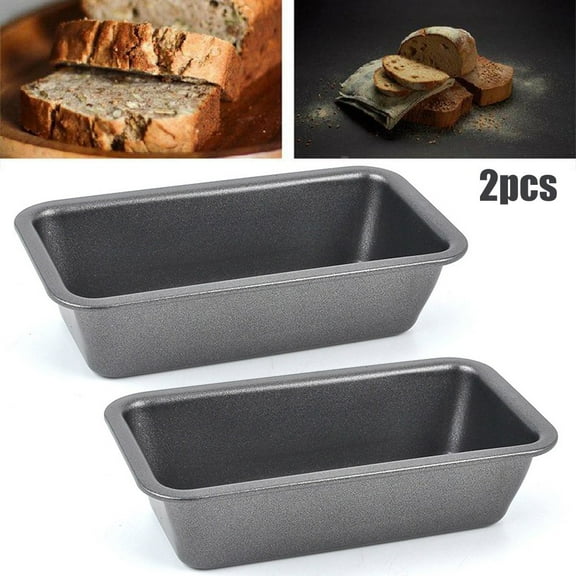 2 Pcs 6 Inch Bread Loaf Pan Small Toast Baking Box Bakeware Bread Trays Carbon Steel Cake Mould Loaf Tins Home Kitchen Cooking Bake