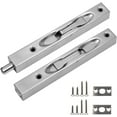 2 Pcs 6-Inch Flush Bolt,Stainless Steel Double Door Latches,Solid ...