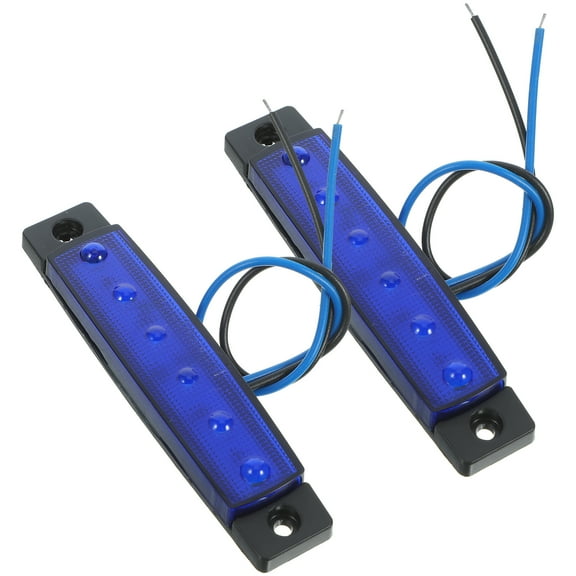 WHAMVOX Blue LED Trailer Tail Lights for Car Lighting ABS Material Waterproof Corrosion Resistant 6 LED 12V Size