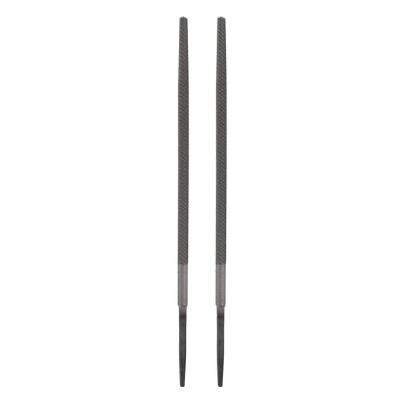 2 Pcs 6" Round Medium Cut File Medium Metal File without Handle, Grey