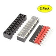 thumbnail image 1 of 2 Pcs 600V 15A 8P Dual Row Barrier Terminal Block + 4 x Terminal Stripes, 1 of 5